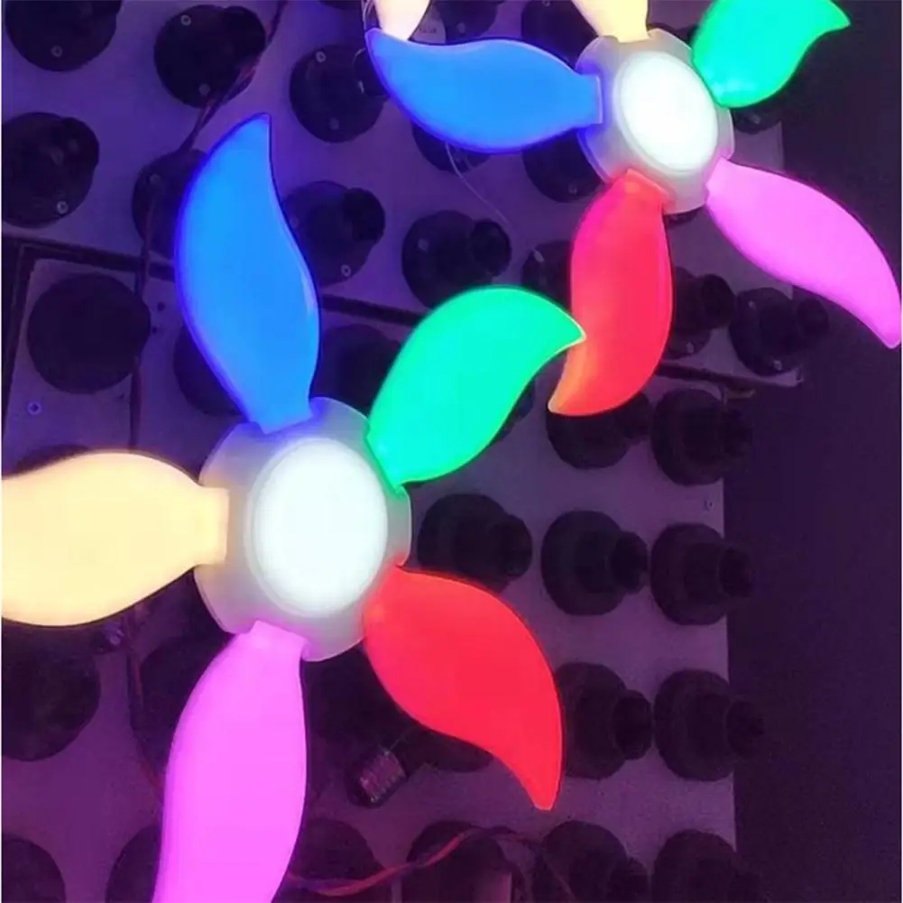 

Super Bright Led Fan Garage Light Foldable Five-fan Industrial Lighting 75/90W E27 High Bay Lamp 85-265V For Workshop Warehouse