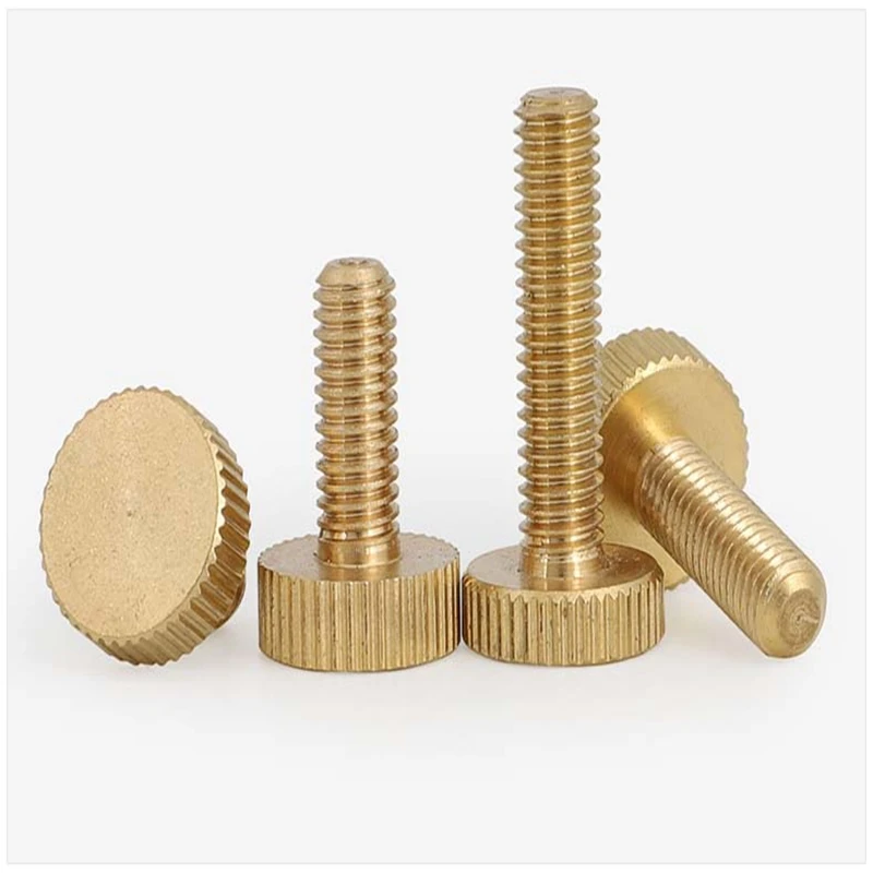 

1pcs M3m4m5m6m8m10 brass hand screw knurled flat head nail * 4x6x10x25