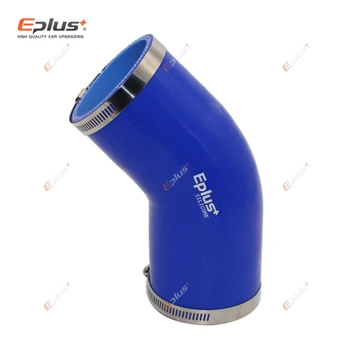 Универсальный силиконовый шланг EPLUS, соединитель 45 градусов, автомобильный интеркулер, впускной турбо, цвет голубой, разные размеры