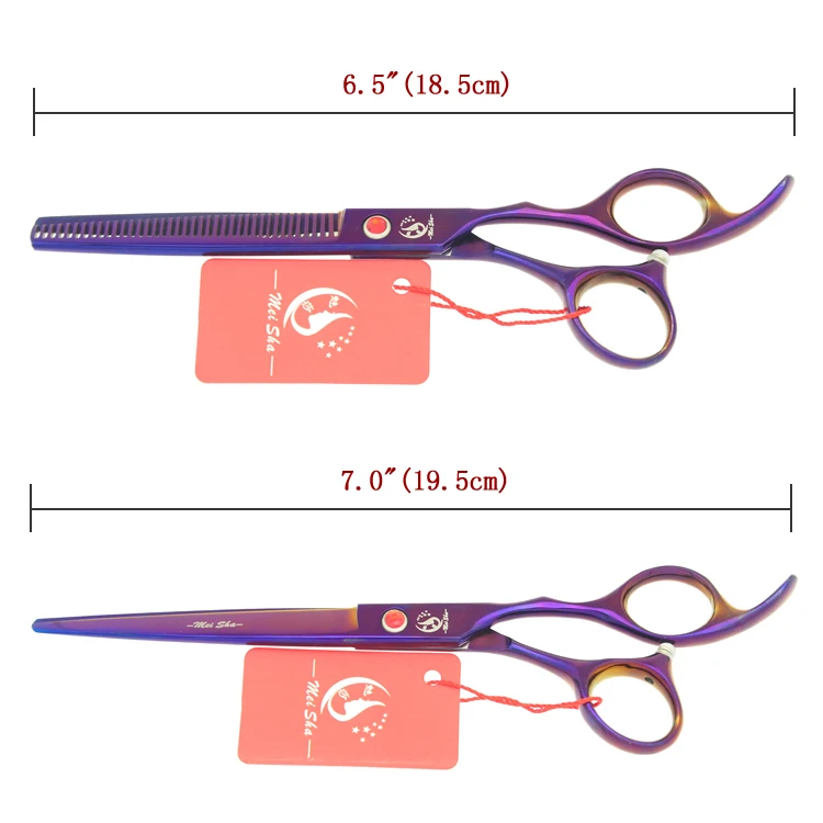 

Meisha 7 inch Purple Pet Scissors DogS Grooming Set Kit Japan 440c Cutting Thinning Curved Shears for Animals Haircut B0022A