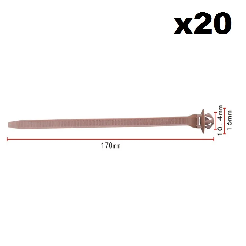 

20x нажимное крепление для проводов, Съемный нейлоновый кабель, ремешок для Honda/нейлоновый фиксатор, новый бренд