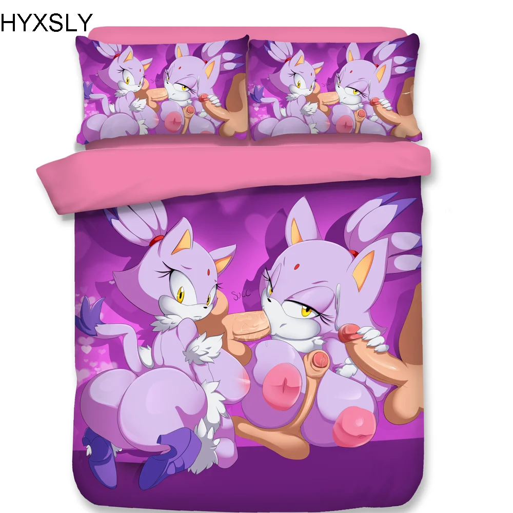 

3D Bedding Set Sexy Nude Anime Furry Fandom Adult Fox Duvet Cover With Pillowcase Twin Full Queen Size 2/3PCS Custom Bed Linen