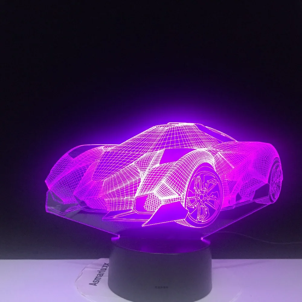 Научная фантастика автомобиля концепция автомобиля 3D лампа на батарейках реалистичный подарок для ребенка светодиодный ночник лампа по индивидуальному заказу дропшиппинг