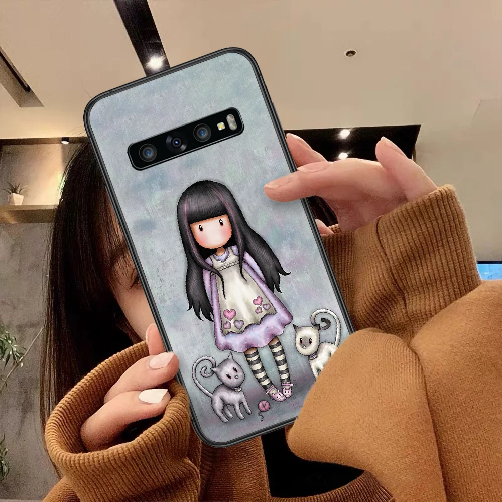 

Gorjuss Cartoon Girl Santoro Phone Case For Samsung Galaxy Note S 8 9 10 20 Plus E Lite Uitra black Hoesjes Fashion Shell Tpu