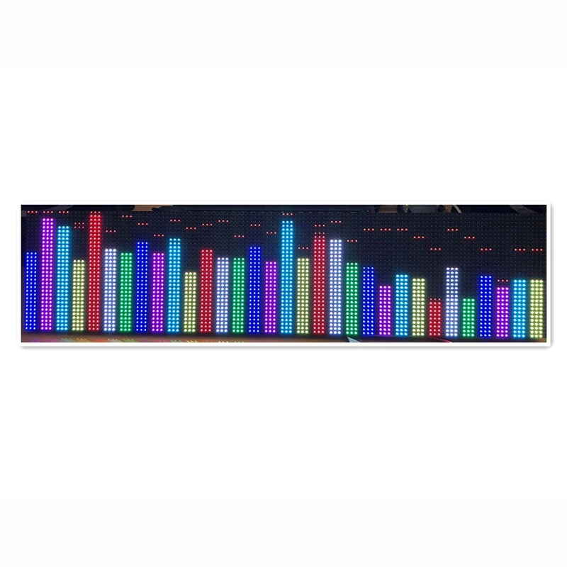 Full Color RGB Music Audio Spectrum Display Screen KTV Stage LED Rhythm Light 64 Mode Level Indicator VU Meter DIY | Электроника