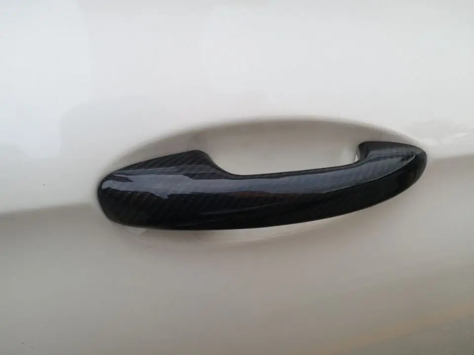 100% натуральное углеродное волокно автомобильная внешняя крышка ручки двери для