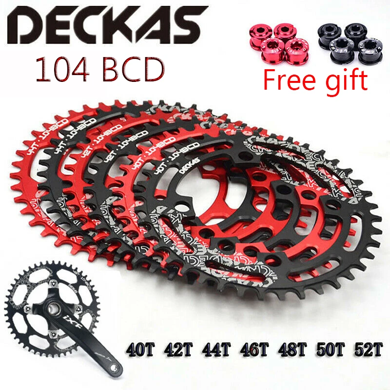 Звезда Звездочка DECKAS 104BCD для горного и шоссейного велосипеда узкая широкая