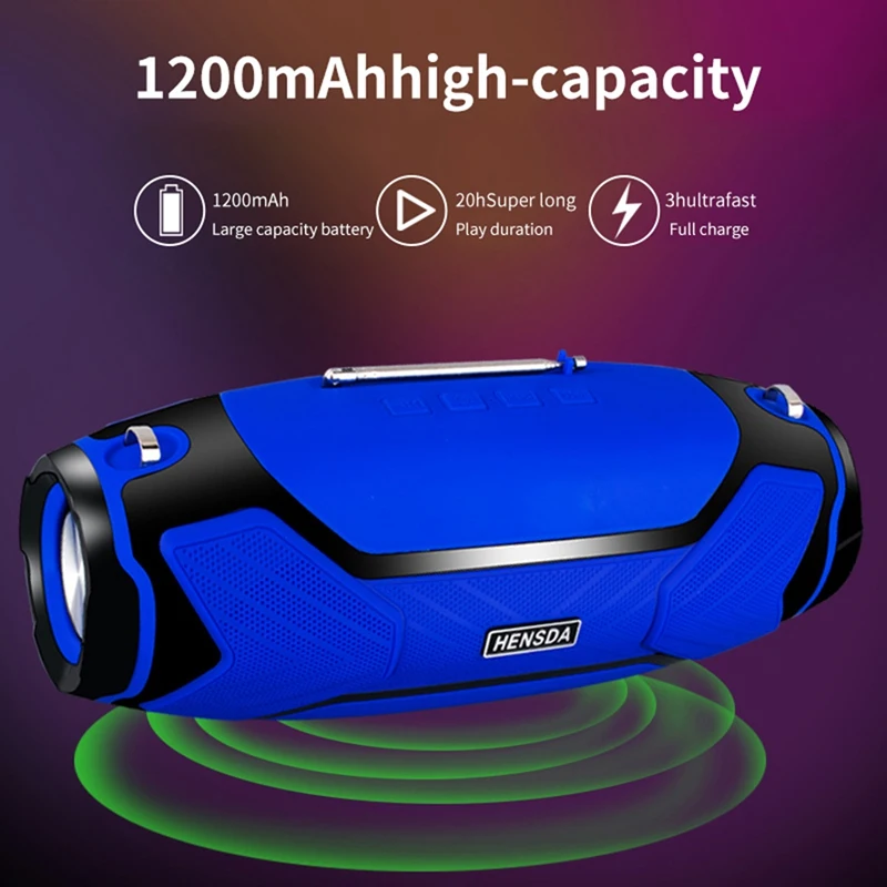 40 Вт Беспроводной Bluetooth колонки Портативный Напольные стерео сабвуфер для ПК