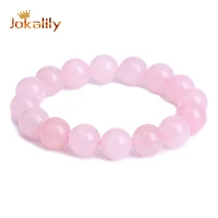 natural rose quartz bracelets yoga stone crystal bracelets for men women elastic rope jewelry making needlework