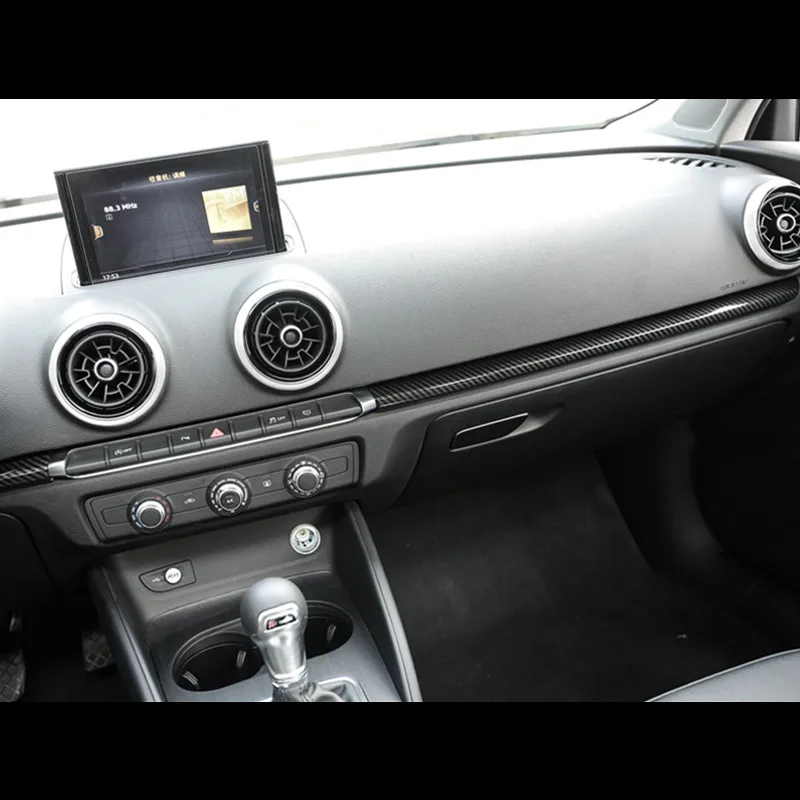 ABS декоративная накладка на приборную панель для Audi A3 8V-18 S3 углеродное волокно стильные накладки на внутреннюю дверь автомобиля