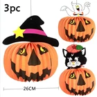 Новинка 2021, бумажные фонарики в виде тыквы на Хэллоуин