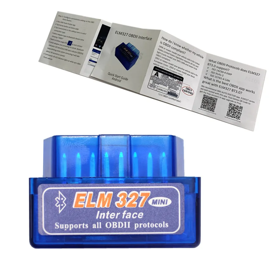 10 шт./лот Super Mini ELM327 Bluetooth V2.1 OBD2 автомобильный диагностический инструмент ELM 327