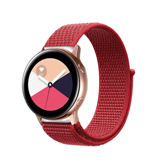 red Переключатель, нейлоновый ремешок для наручных часов Xiaomi huami amazfit bip huawei часы GT 20/22 мм, ремешок для samsung Шестерни S3/S2 galaxy Watch active2 42 мм 46 мм - Цвет ремешка: red