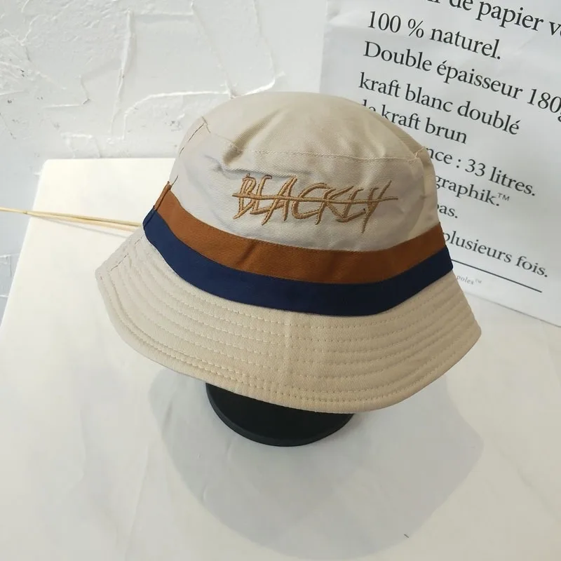 Blackly хип-хоп Мужская шляпа-Панама женская модная шляпка хараджуку полоса черный