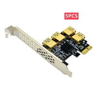 5pcs pci e pci express riser card 1x to 16x 1 to 4 usb 3 0 slot multiplier hub adapter for devices