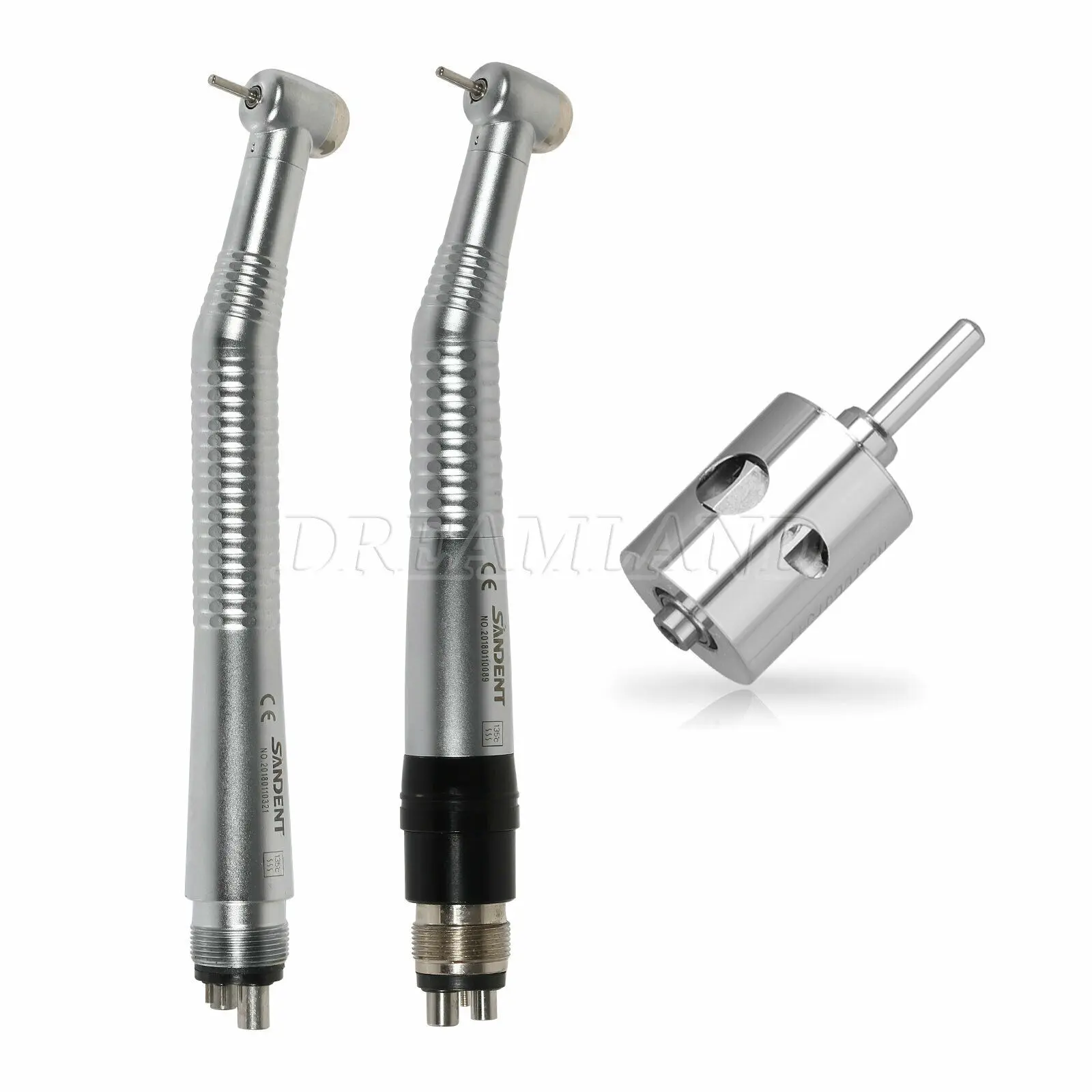 

Standard 4Holes Dental High Speed Handpiece Air Turbine Push Button Single Air & Water Spray/ 4Hole Quick Coupler