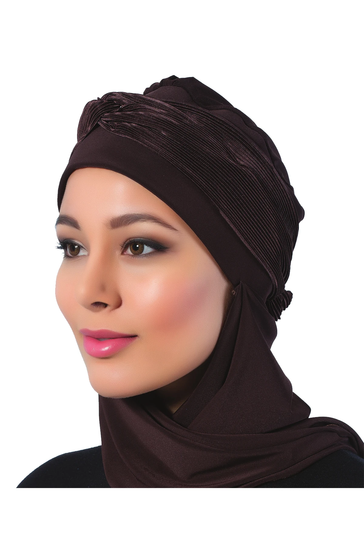 

2022 New Fashion Knotted Pleat With Shawl Ready Made Turban Hijab Bonnet Scarf Cancer Cap Special Women Product Beret Bandana Muslim Abaya