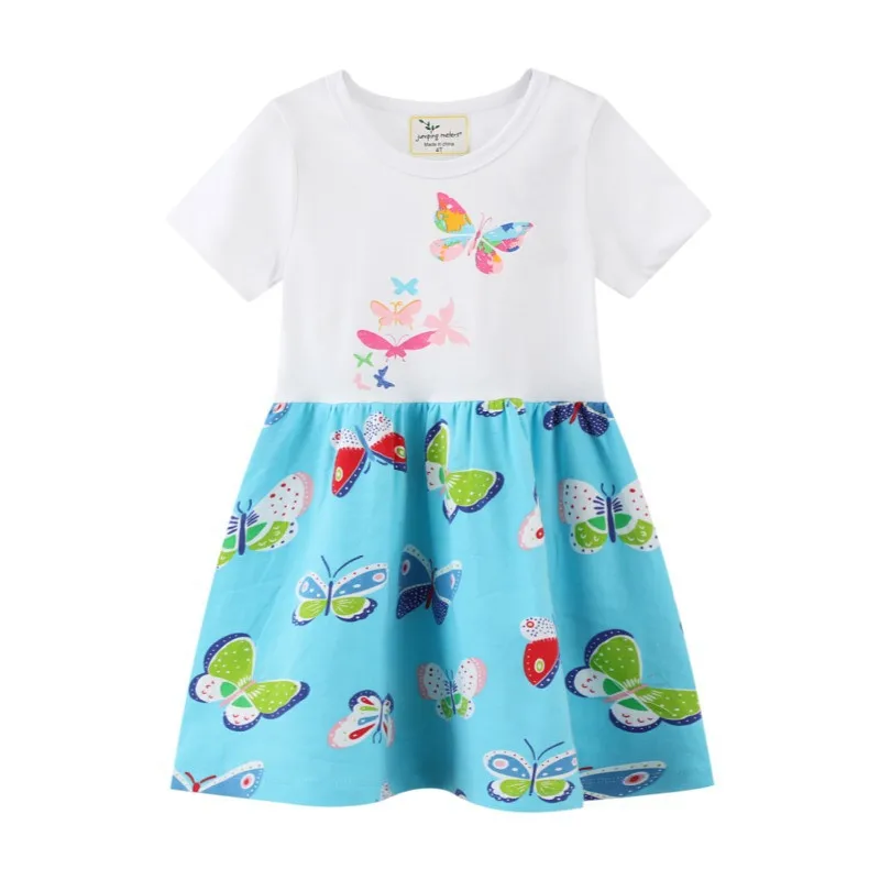 

Jumping Meters New Arrival Butterfly Girls Party Dresses Tutu Cute Children's Clothes Hot Selling Princess Frocks Dress Kids