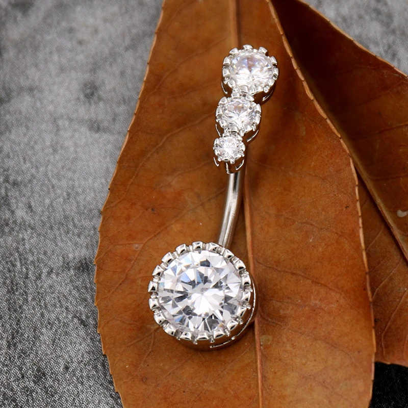 1 шт. Женское кольцо для пирсинга пупка со стразами|Украшения тела| |