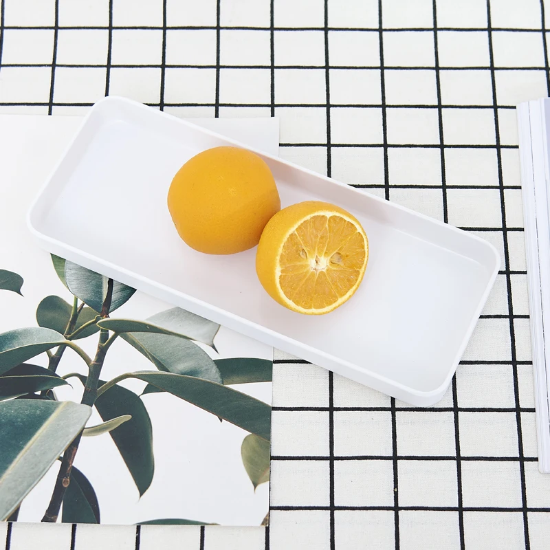 Маленький поднос прямоугольный пластиковый для чая гостиной бытовая чашка воды