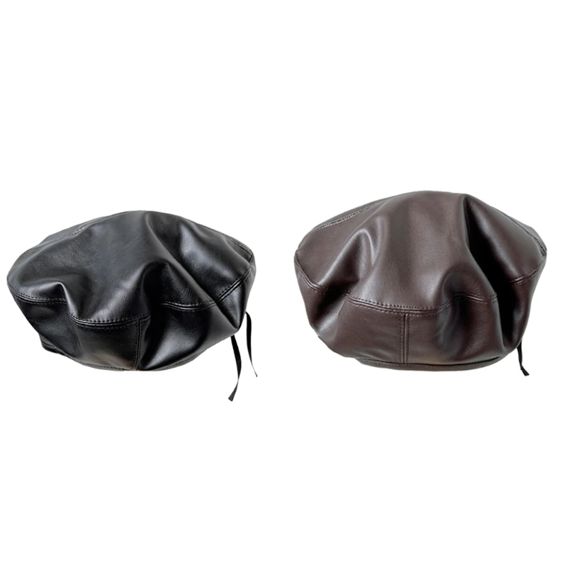 

Solid Color French Beret Winter Fashion Decoration Hat for Women Teens P8DB