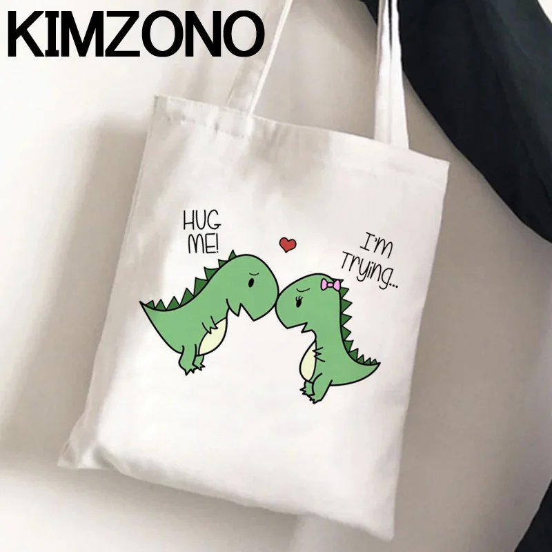 

Сумка для покупок с динозавром, многоразовая тканевая сумка для покупки продуктов