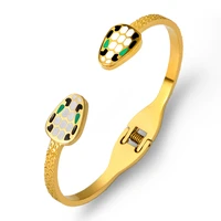 summer new style silver snake open bracelet female fashion simple personality stainless steel bracelet for women jewelry snake