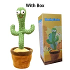 120 англоязычные песни танцующий кактус крутящиеся плюшевые игрушки встряхивающая забавная игрушка для раннего развития светящийся кактус поет танцующие игрушки с коробкой
