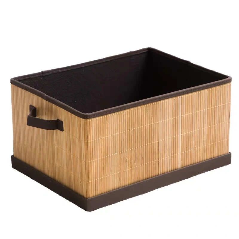 Корзины для хранения ручной работы Бамбуковая тканевая переносная коробка
