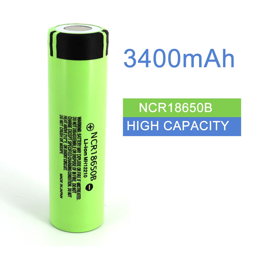 

NCR18650B 3.7v 3400mAh Lithium 18650 Rechargeable Battery