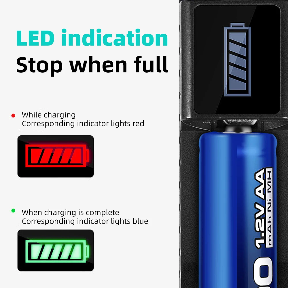 Универсальное зарядное устройство 18650 1 слот USB Li lon для 14500 10440 аккумуляторных батарей адаптер