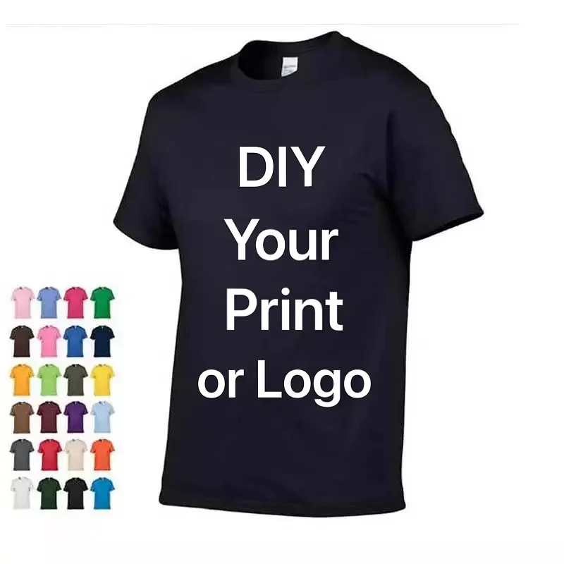 

Short-sleeved men's round collar cotton summer T-shirt, fashion DIY custom T-shirt, 20 pieces minimum order