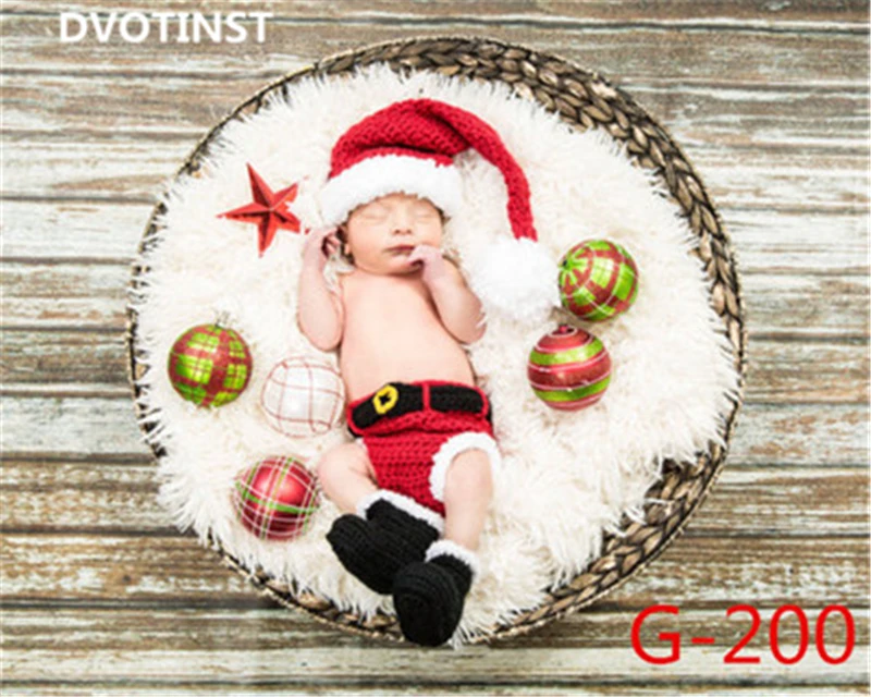 Dvotinst Новорожденный ребенок Фотография реквизит вязанные крючком рождественские