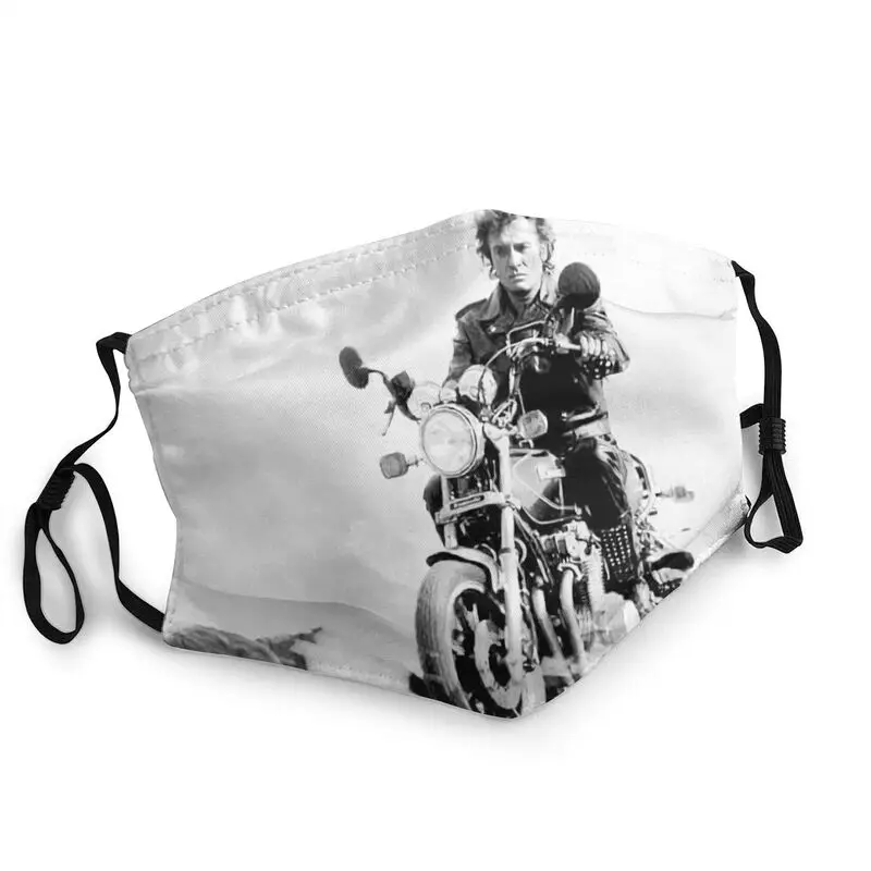 

Johnny Hallyday Non-Disposable Face Mask Unisex French Singer Dustproof Protection Cover Respirator Mouth-Muffle