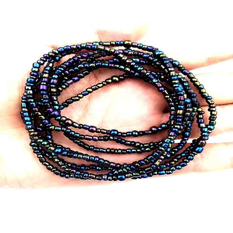 Богемные двухрядные цепочки для тела из бисера ювелирные изделия мода 2019