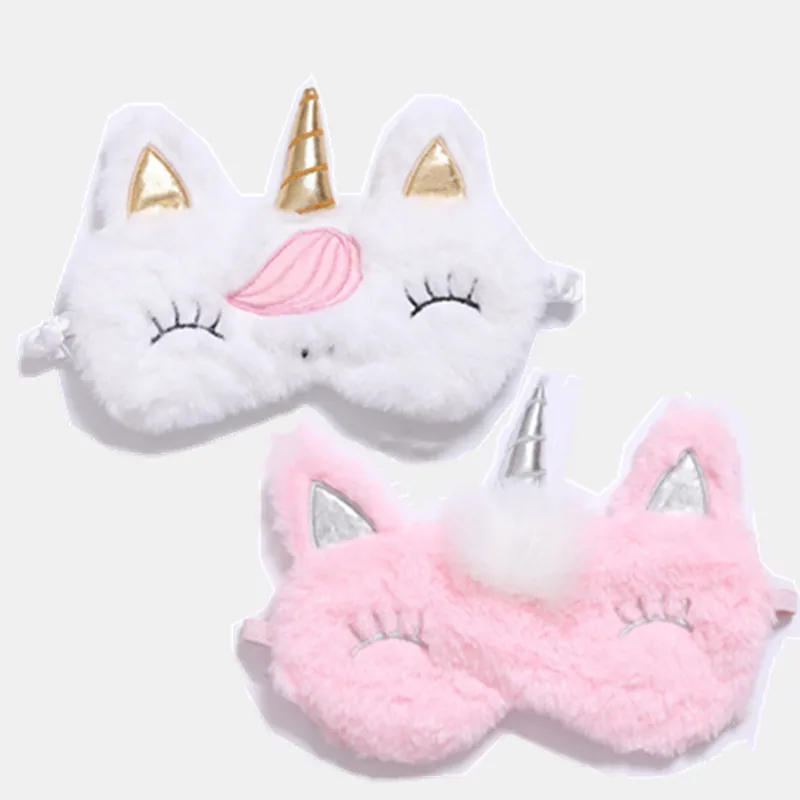 3D Серебряная повязка на глаза для сна с единорогом тенью мягкий чехол вечерние