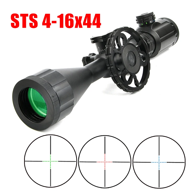 BSA OPTICS STS 4 16x44 оптический прицел с RGB подсветкой тактическая винтовка регулировкой