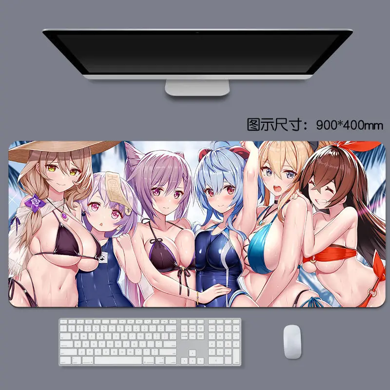 

genshin impact mouse pad anime large PC computer keyboard pad mousepad gamerr cute desk mat writing desk mat free shipping