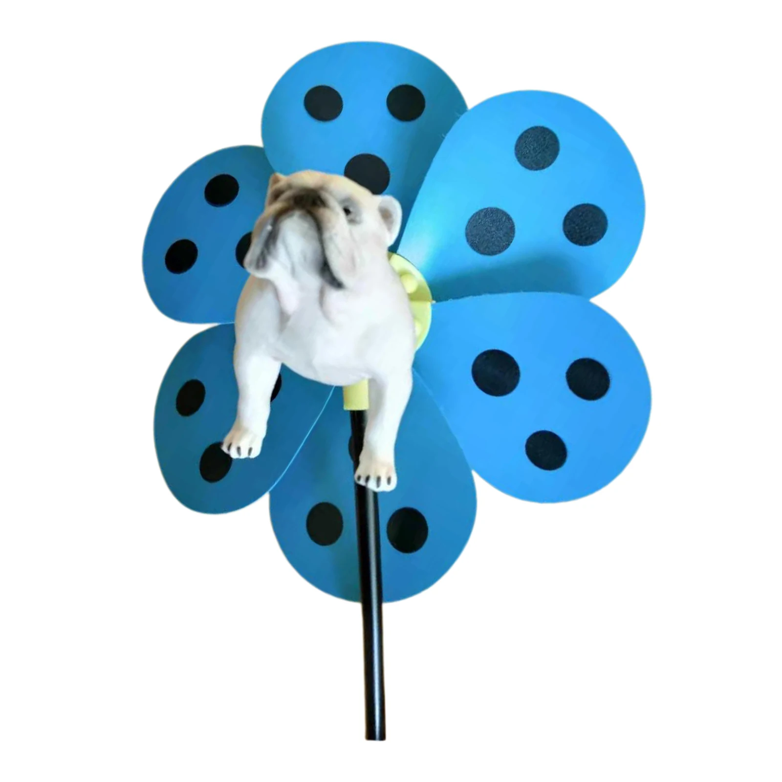 

Bulldog Windmill Garden Courtyard Farm Decor Handcraft Wind Sculpture Statue