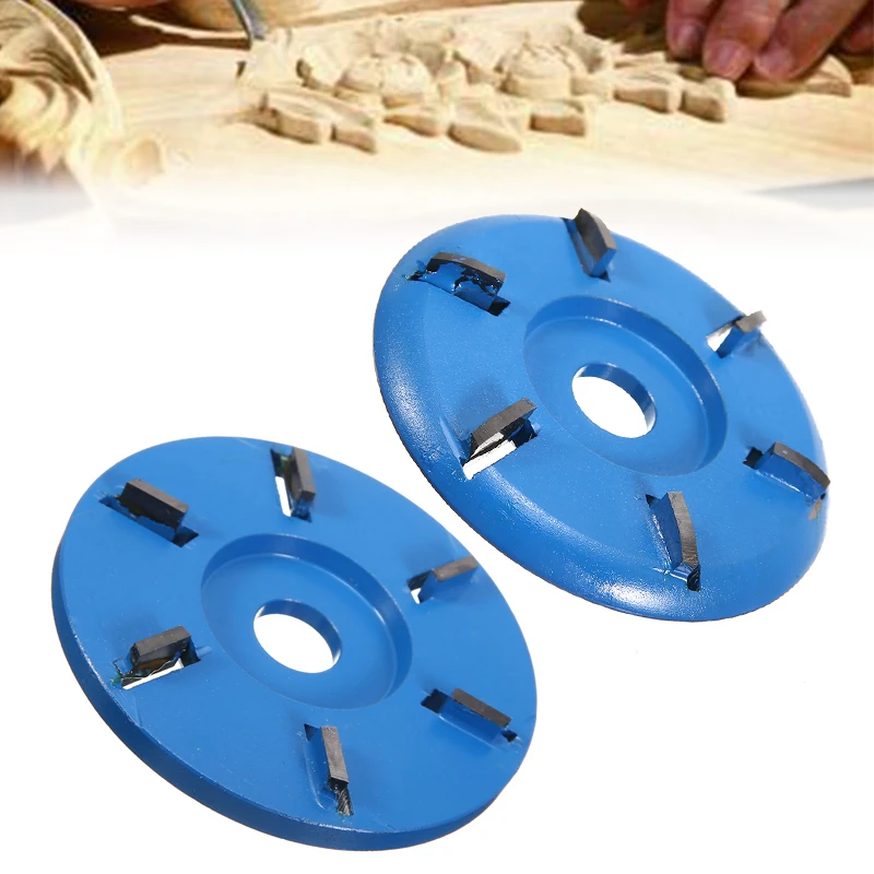 

90mm 6 Teeth Milling Cutter Pan Arc/Flat Teeth Wood Carving Blade Disc For 16mm Power Aperture Angle Grinder Tool Accessories