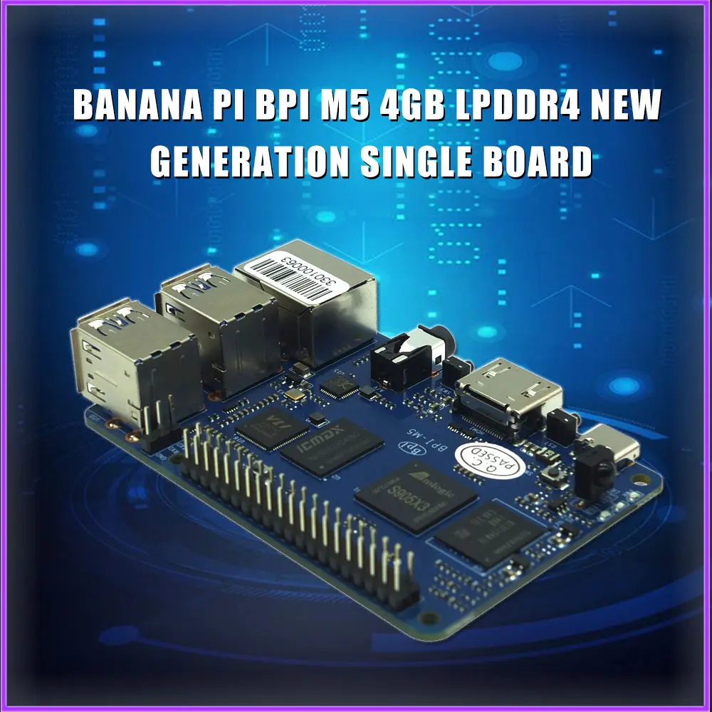 Banana PI BPI M5 4 Гб LPDDR4 нового поколения одноплатный компьютер Amlogic S905X3 дизайн с
