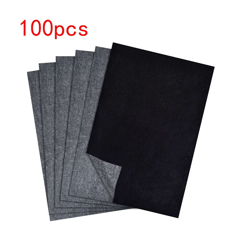100 Sheets Carbon Paper Transfer Graphite Tracing Drawing Canvas Art for Stationery Finance Copy Office School | Канцтовары для