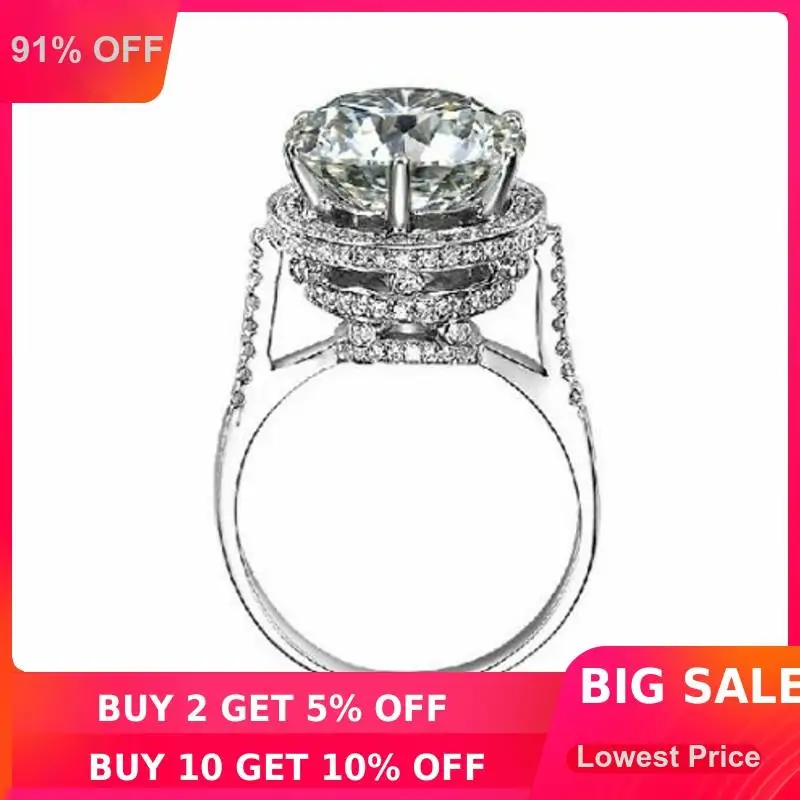 

Модное женское кольцо с короной choucong 2016, обручальное кольцо из стерлингового серебра 925 пробы с фианитом 5ct AAAAA, обручальное кольцо для женщи...