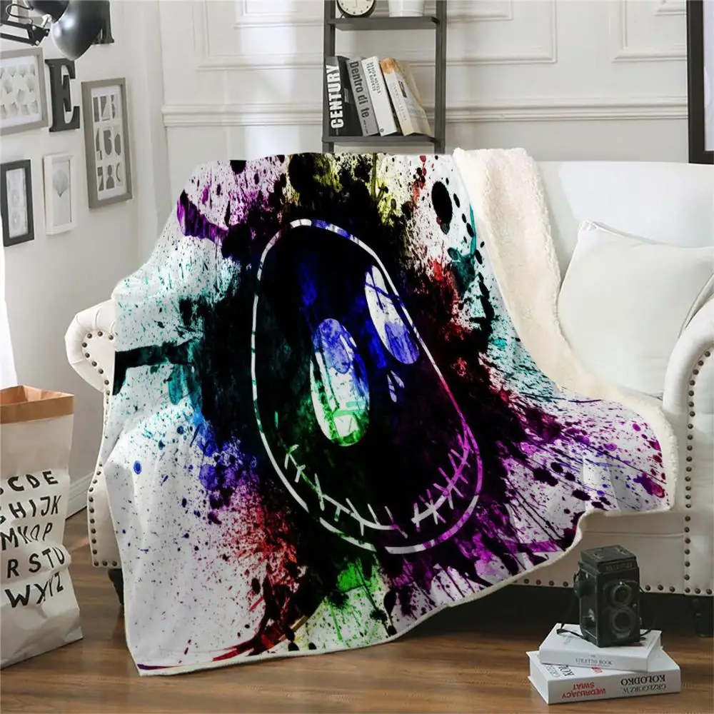 

Одеяло из микрофибры с изображением героев мультфильмов, для взрослых и детей, для ночного подарка на Рождество, Флисовое одеяло с принтом д...