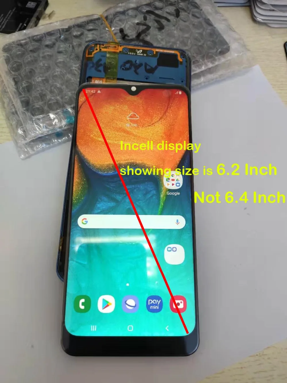 С закаленным стеклом для Incell для samsung Galaxy A20 A205 A205F A205M A205DS ЖК-дисплей сенсорный экран дигитайзер