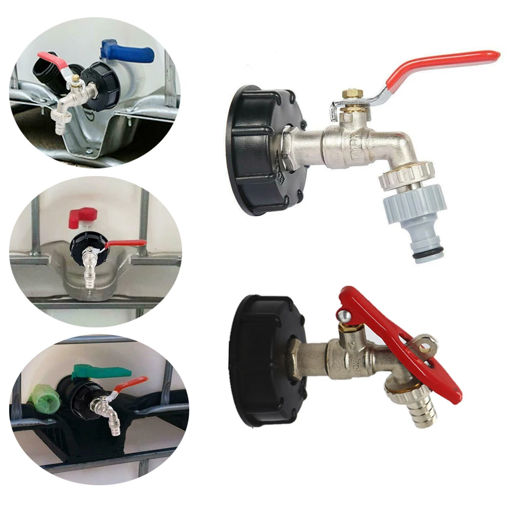 

IBC Water Tank Cap Outlet Fitting/Adapte Brass Tap Replacement Valve Fitting Parts Garden Water Connector Drain tool 1/2",3/4"