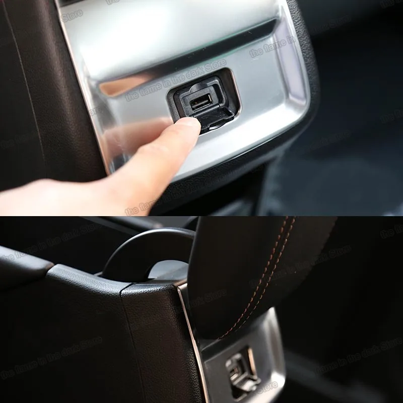 Lsrtw2017 задний подлокотник из нержавеющей стали панель для хранения USB интерфейса