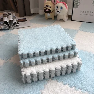 10Pcs/Lot Soft Plush Baby Play Mat Toys Eva Foam Infant Developing Mat
Rug Puzzle Interlock Floor Mats 30*30 CM Kids Rug