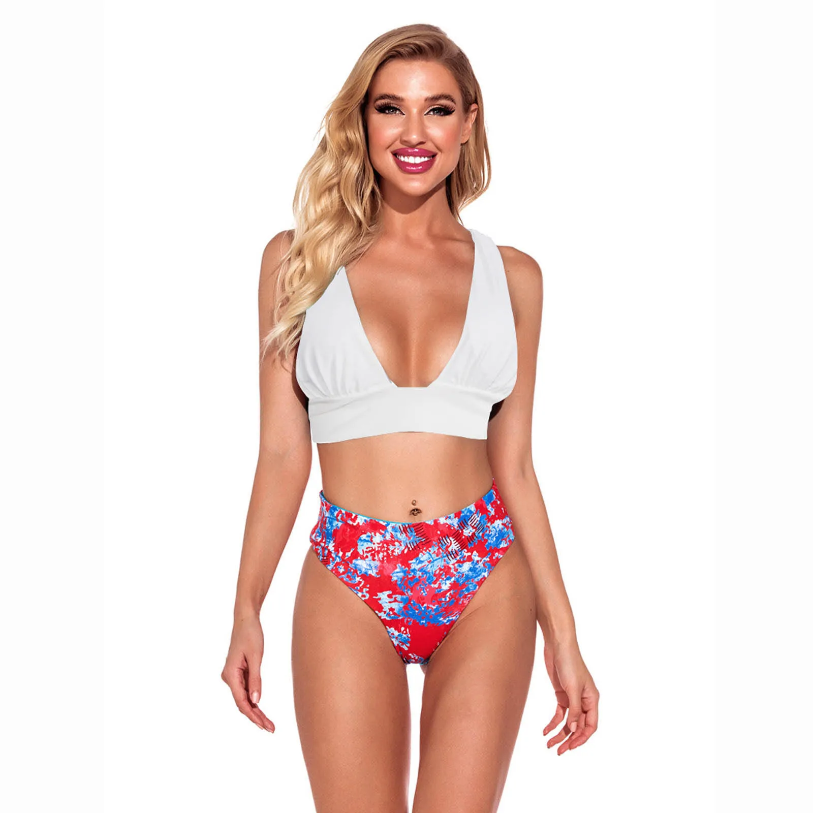 

Women 2 Piece Swimsuit Long Underwear Swimwear 2021 New Bikini Set Monokini Print Bathing Suits Summer Beach Wear Swimming Suit