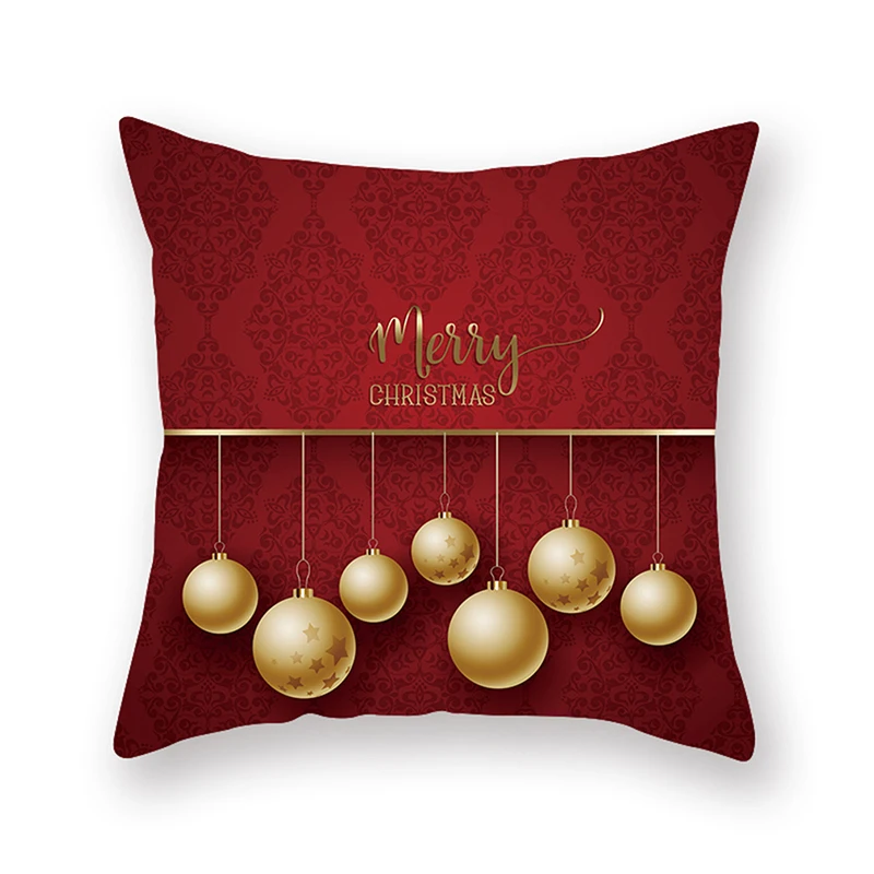 Наволочка для подушки с принтом красная рождеством украшения дома комнаты